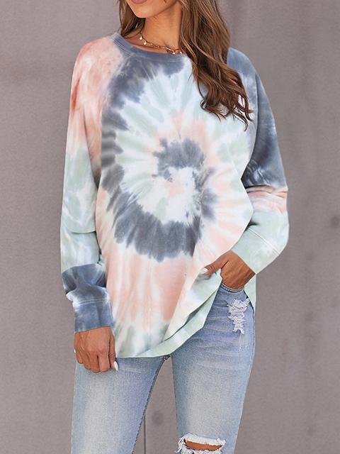 Sweatshirt Manches Longues Imprimé Tie-dye