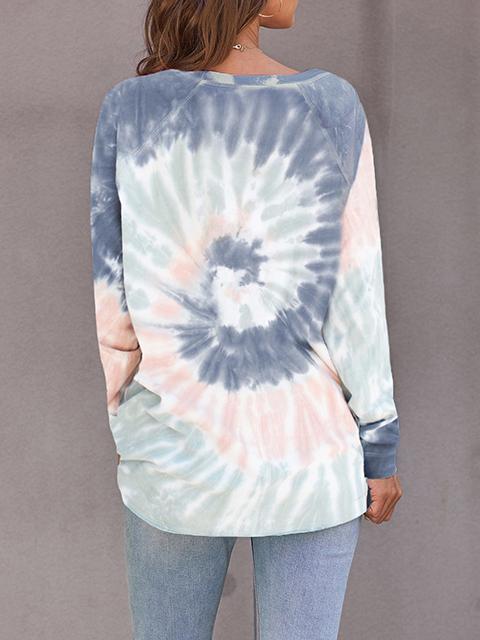 Sweatshirt Manches Longues Imprimé Tie-dye