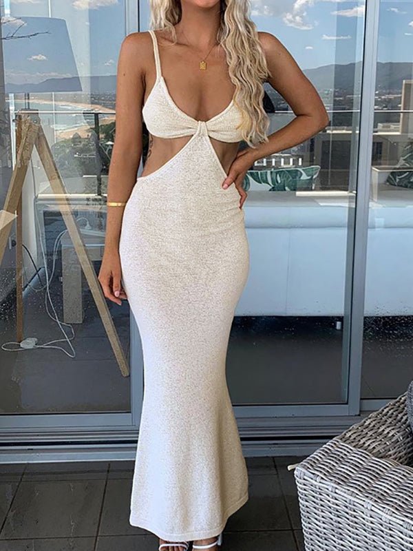 Women's Dresses Sexy Cutout Backless Slip Maxi Dress