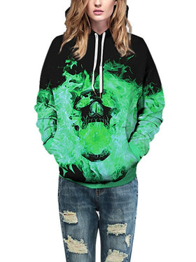 Women's Hoodies Sweater Digital Printing Long Sleeved Hooded