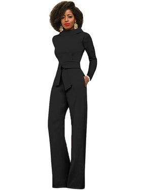 Women's Jumpsuits Solid Fitted Strap Flared Jumpsuit