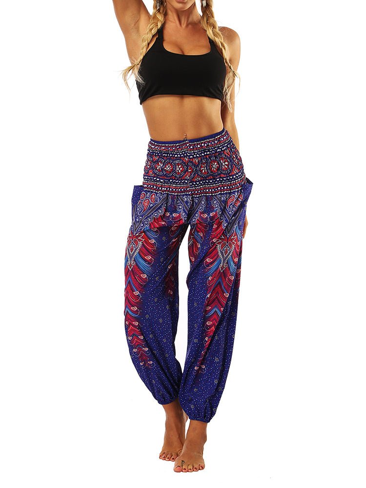 Women's Pants Indonesian Style Printed Bloomers Pants