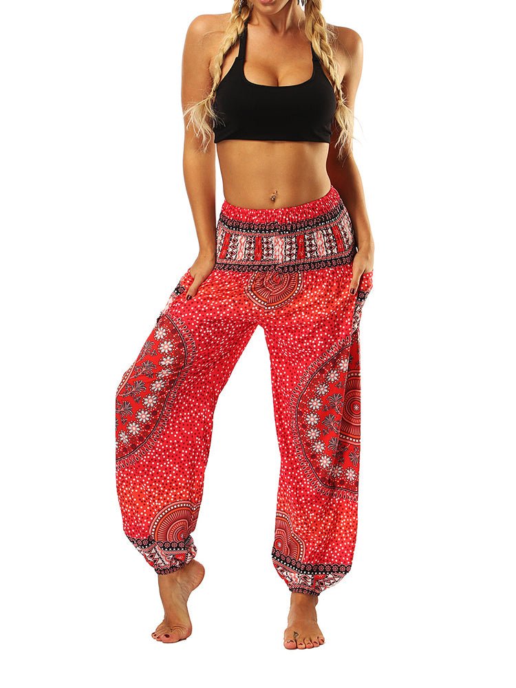 Women's Pants Indonesian Style Printed Bloomers Pants